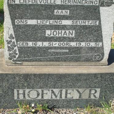HOFMEYR Johan 1951-1951
