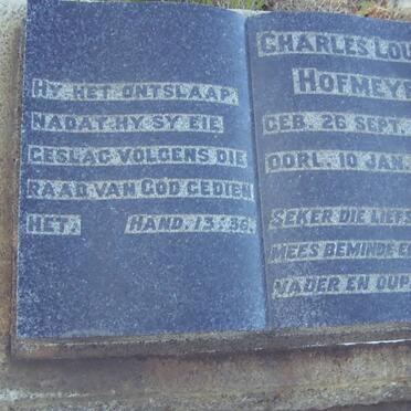 HOFMEYR Charles Louis 1865-1939
