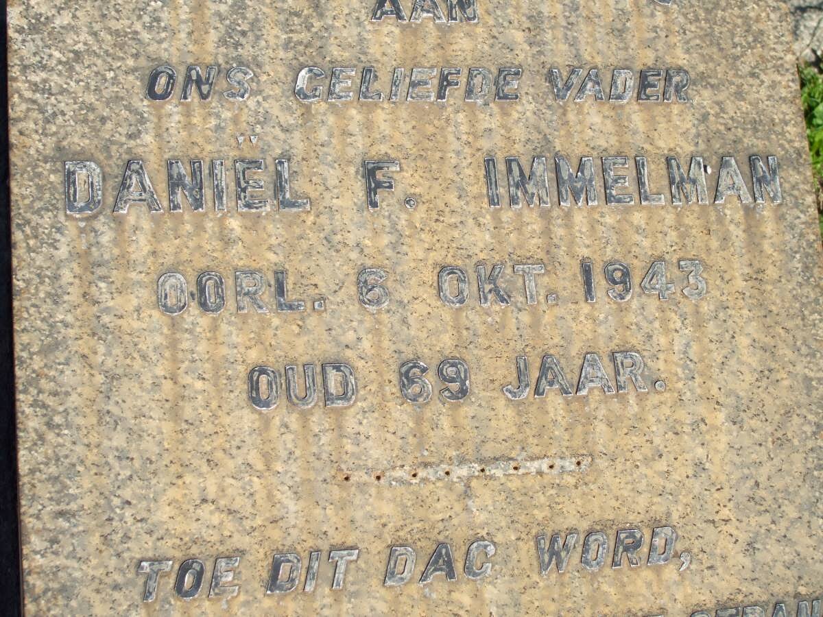 IMMELMAN Daniel F. -1943