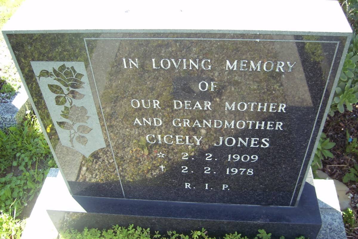 JONES Cicely 1909-1978