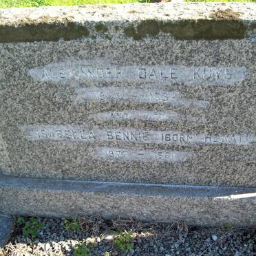 KUYS Alexander Dale 1873-1938 &amp; Isabella Bennie HEWAT 1877-1961
