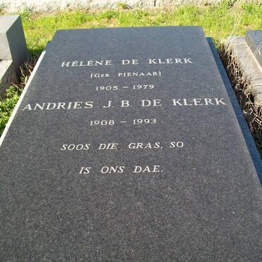 KLERK Andries J.B., de 1908-1993 &amp; Héléne PIENAAR 1905-1979