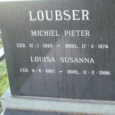 LOUBSER Michiel Pieter 1893-1974 &amp; Louisa Susanna 1897-1986