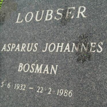 LOUBSER Casparus Johannes Bosman 1932-1986
