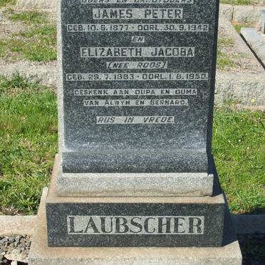 LAUBSCHER James Peter 1877-1942 &amp; Elizabeth Jacoba ROOS 1883-1950