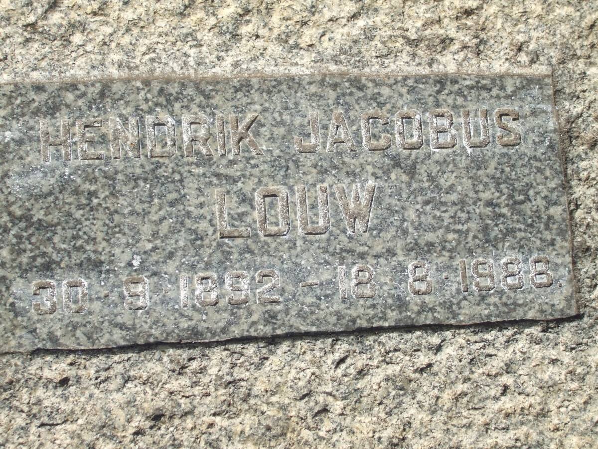LOUW Hendrik Jacobus 1892-1988
