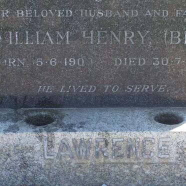 LAWRENCE William Henry 1903-1958