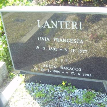 LANTERI Livia Francesca 1892-1977 &amp; Anita Baracco 1900-1985