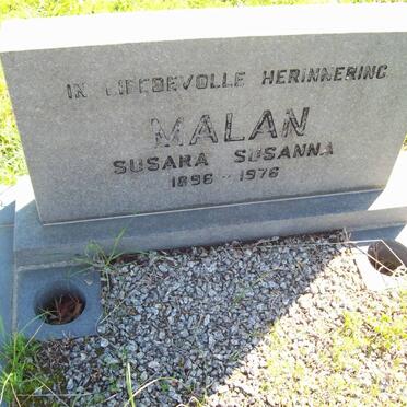 MALAN Susara Susanna 1896-1976