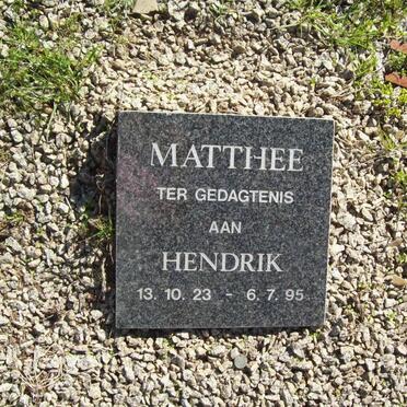 MATTHEE Hendrik 1923-1995