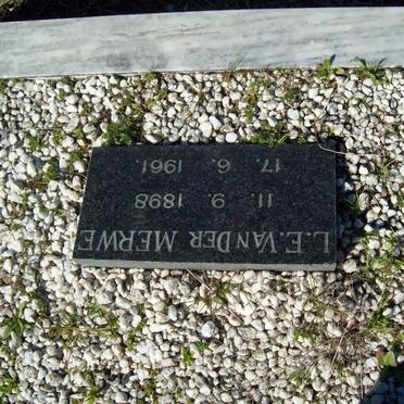 MERWE L.E., van der 1898-1961
