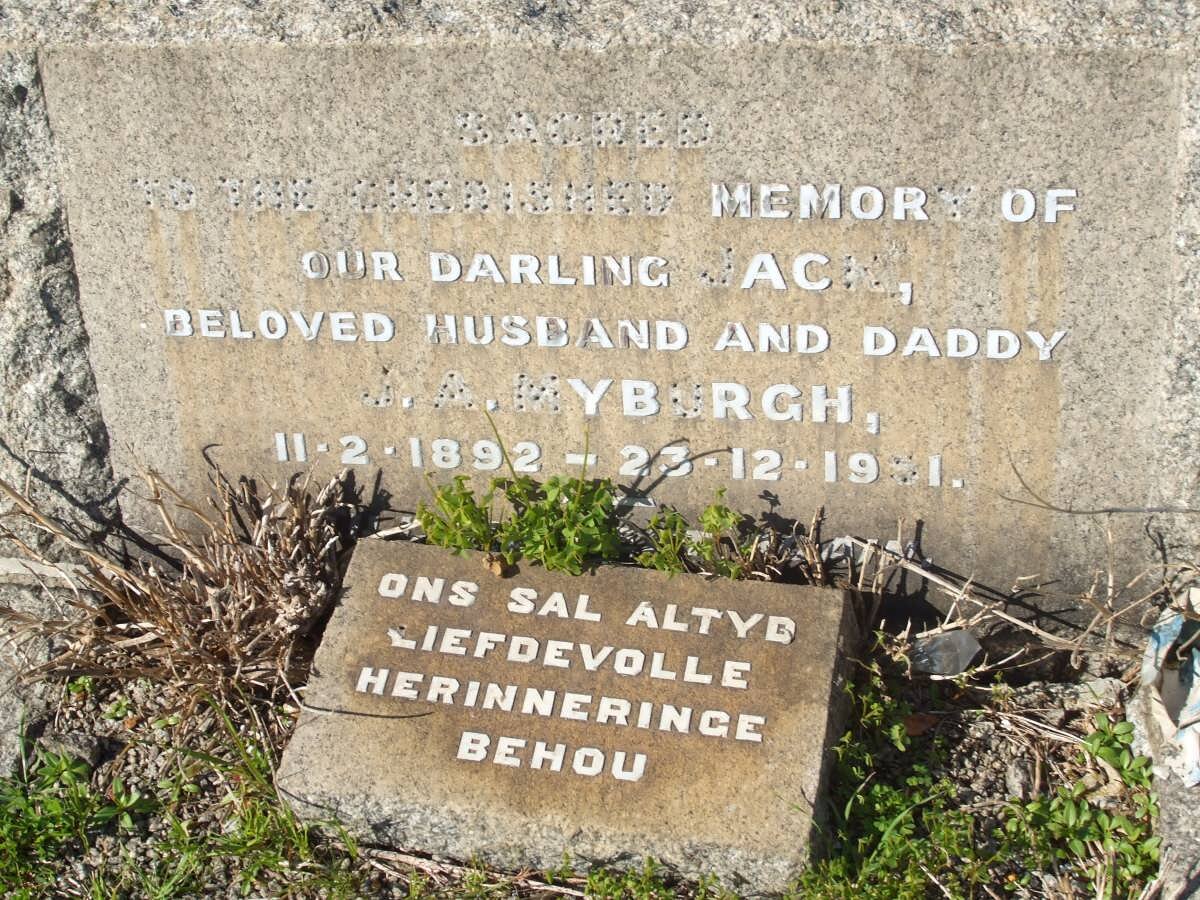MYBURGH J.A. 1892-1931