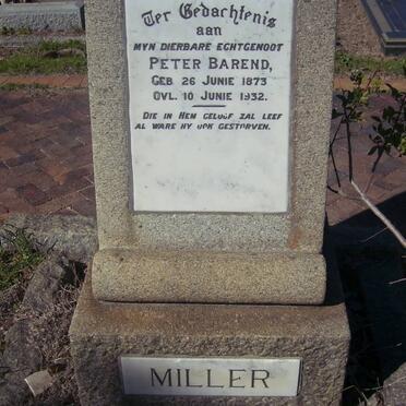 MILLER Peter Barend 1873-1932