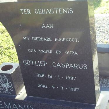 NIEMAND Gotliep Casparus 1897-1967