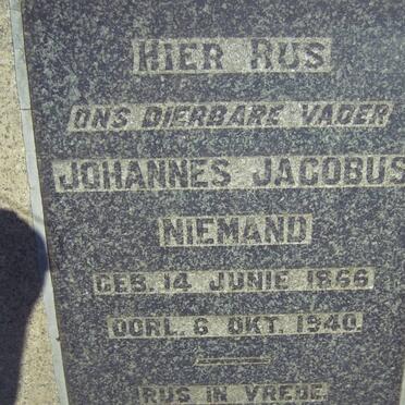 NIEMAND Johannes Jacobus 1866-1940
