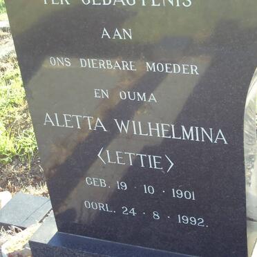 NIEMAND Aletta Wilhelmina 1901-1992
