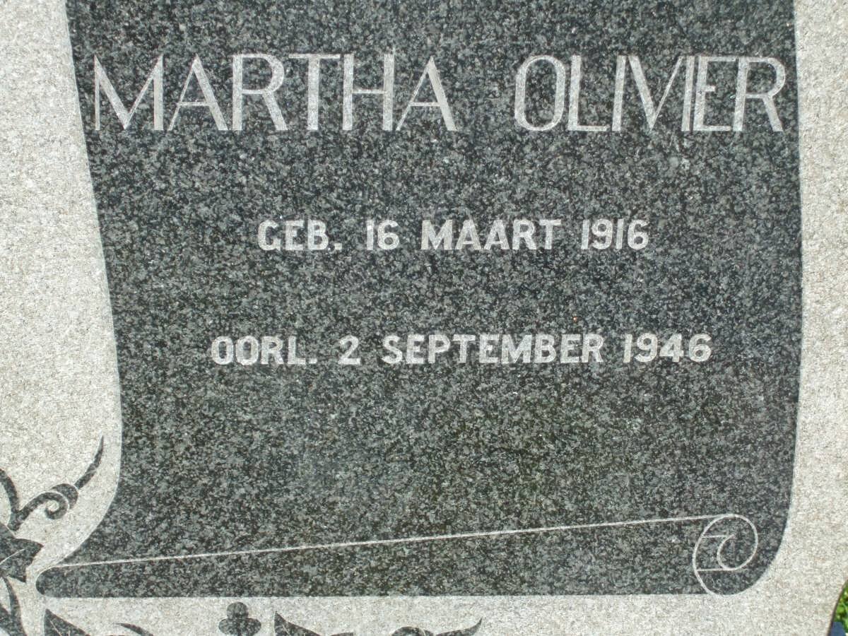 OLIVIER Martha 1916-1946