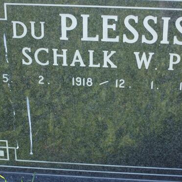 PLESSIS Schalk W.P, du 1918-1988