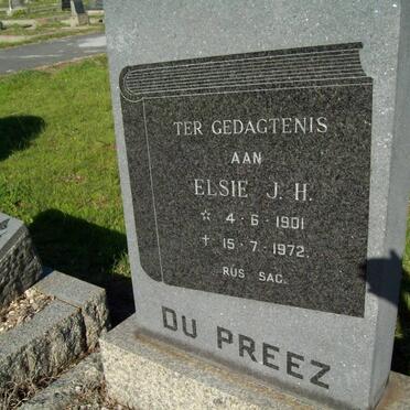 PREEZ Elsie J.H., du 1901-1972