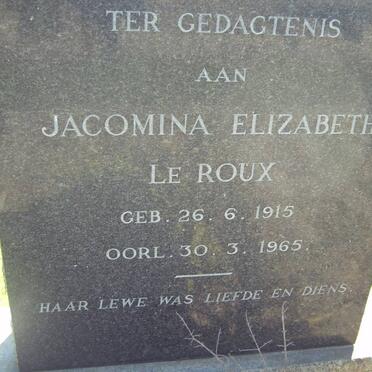 ROUX Jacomina Elizabeth, le 1915-1965