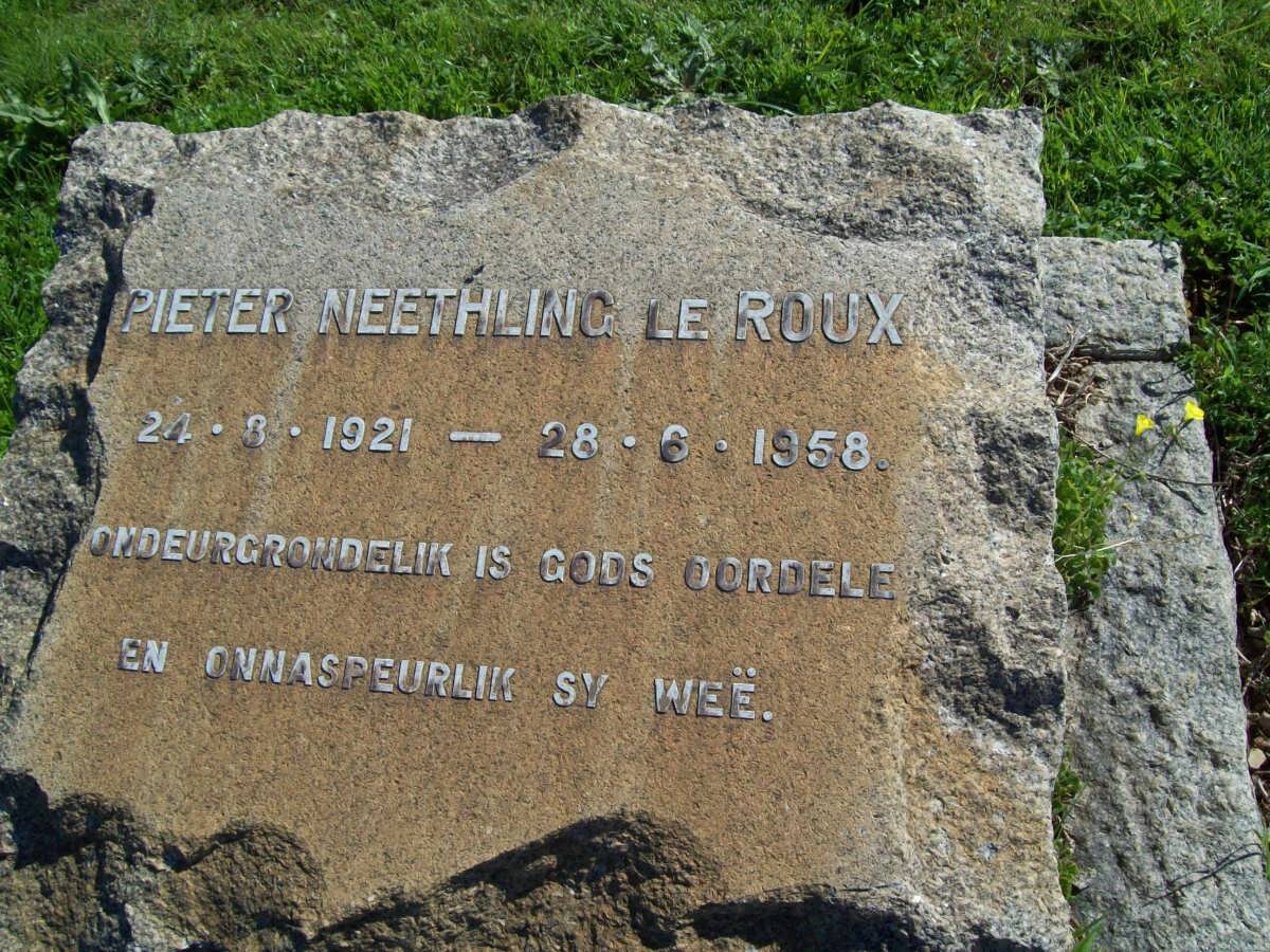 ROUX Pieter Neethling, le 1921-1958