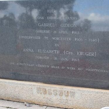 ROSSOUW Gabriel Gideon -1963 &amp; Anna Elizabeth KRUGER -1963