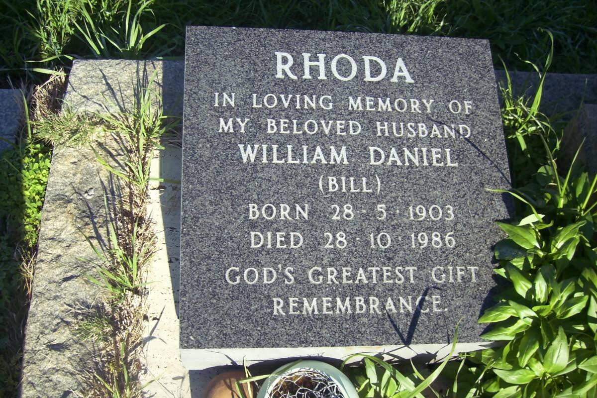 RHODA William Daniel 1903-1986