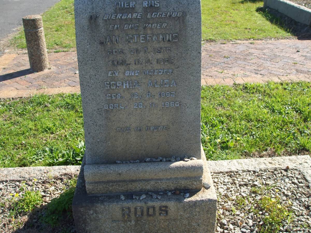 ROOS Jan Stefanus 1876-1951 &amp; Sophia Alida 1880-1960
