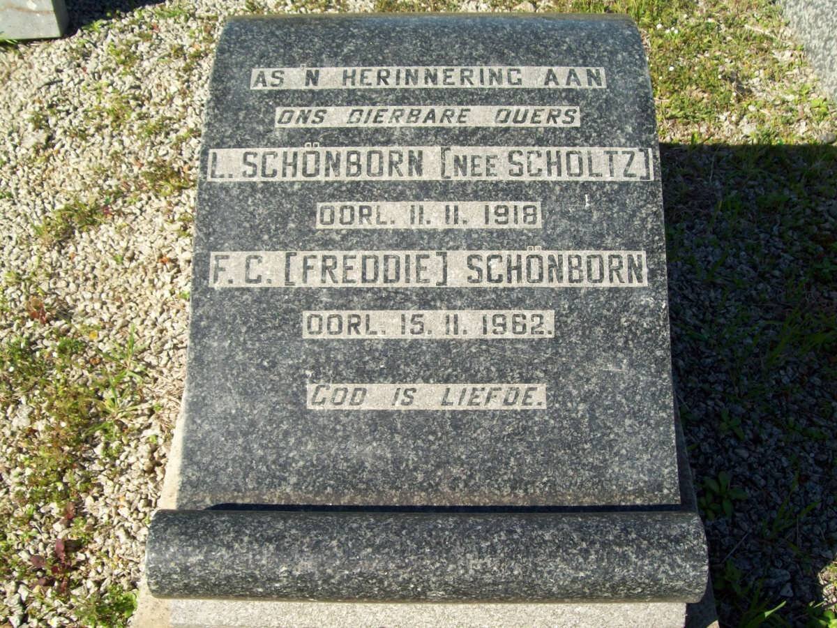 SCHONBORN F.C. -1962 &amp; L. SCHOLTZ -1918