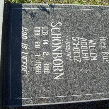 SCHONBORN Willem Adolph Scholtz 1918-1988