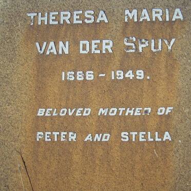 SPUY Theresa Maria, van der 1886-1949