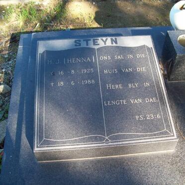STEYN H.J. 1825-1988