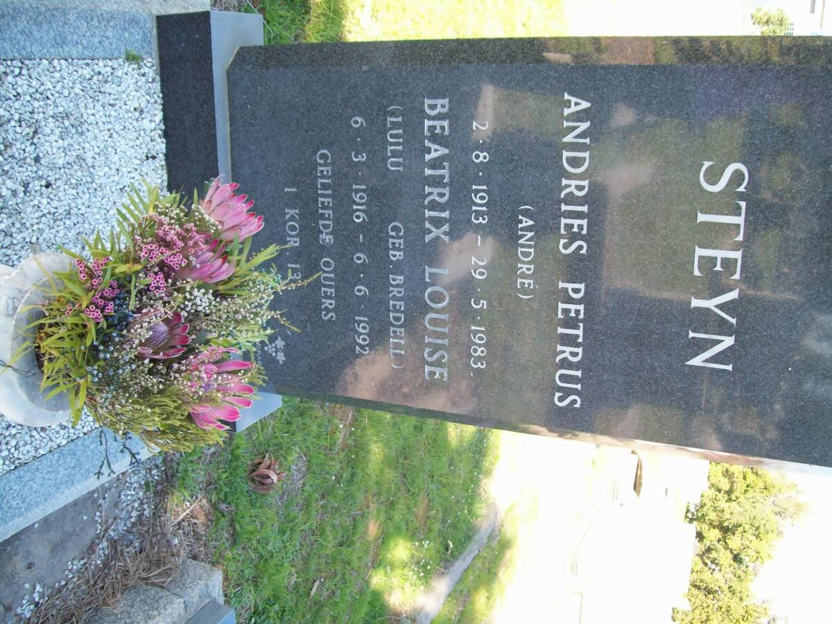 STEYN Andries Petrus 1913-1983 &amp; Beatrix Louise BREDELL 1916-1992