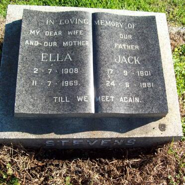 STEVENS Jack 1901-1981 &amp; Ella 1908-1969