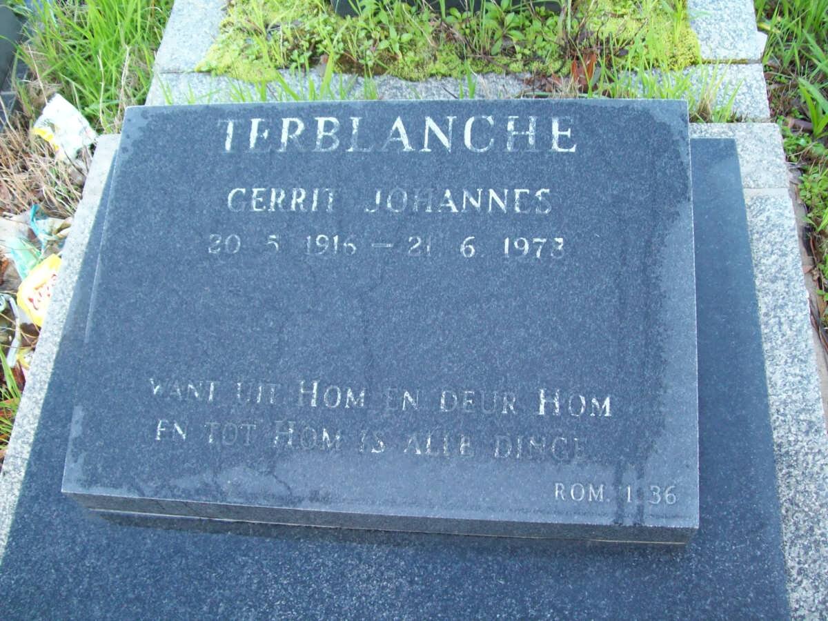 TERBLANCHE Gerrit Johannes 1916-1978
