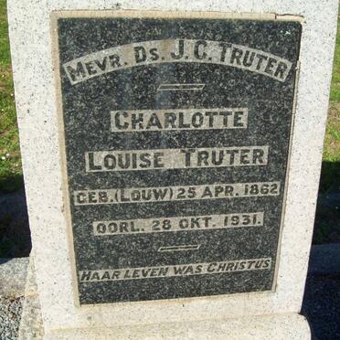 TRUTER Charlotte Louise 1862-1931