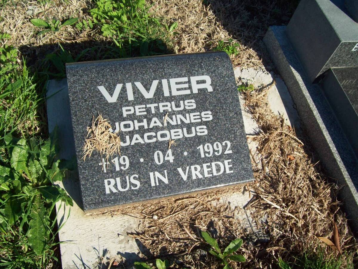 VIVIER Petrus Johannes Jacobus -1992