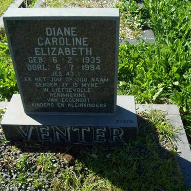 VENTER Diane Caroline Elizabeth 1935-1994