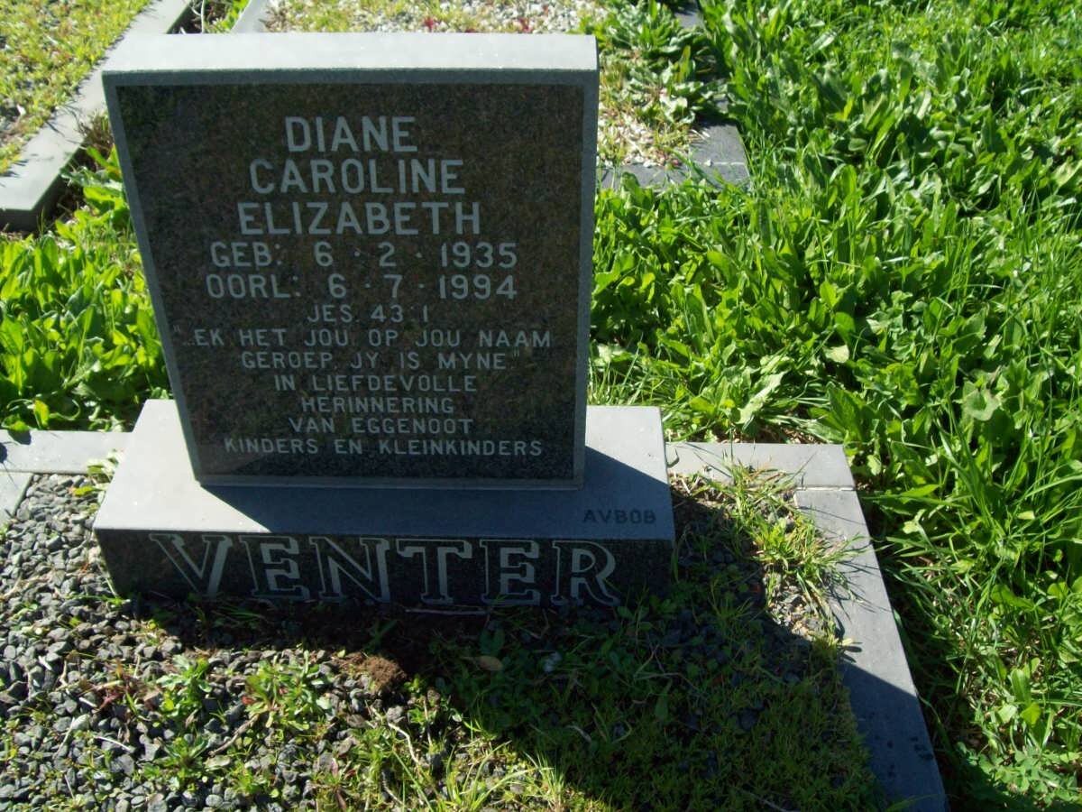 VENTER Diane Caroline Elizabeth 1935-1994