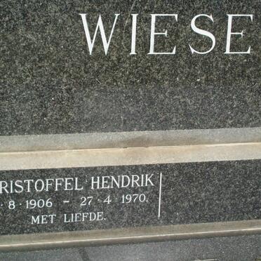 WIESE Christoffel Hendrik 1906-1970