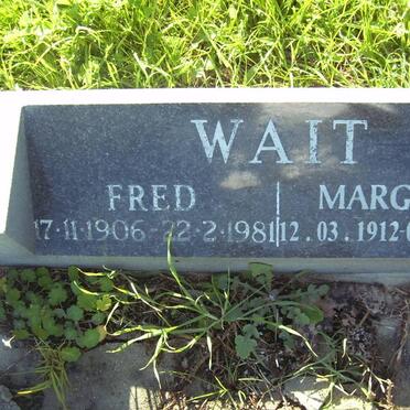 WAIT Fred 1906-1981 &amp; Margaret 1912-1998