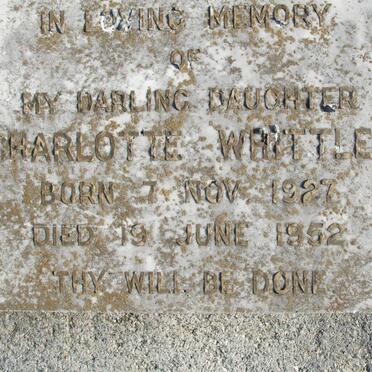 WHITTLES Charlotte 1927-1952