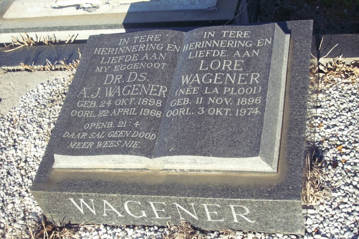 WAGENER A.J. 1898-1968 &amp; Lore LA PLOOI 1896-1974