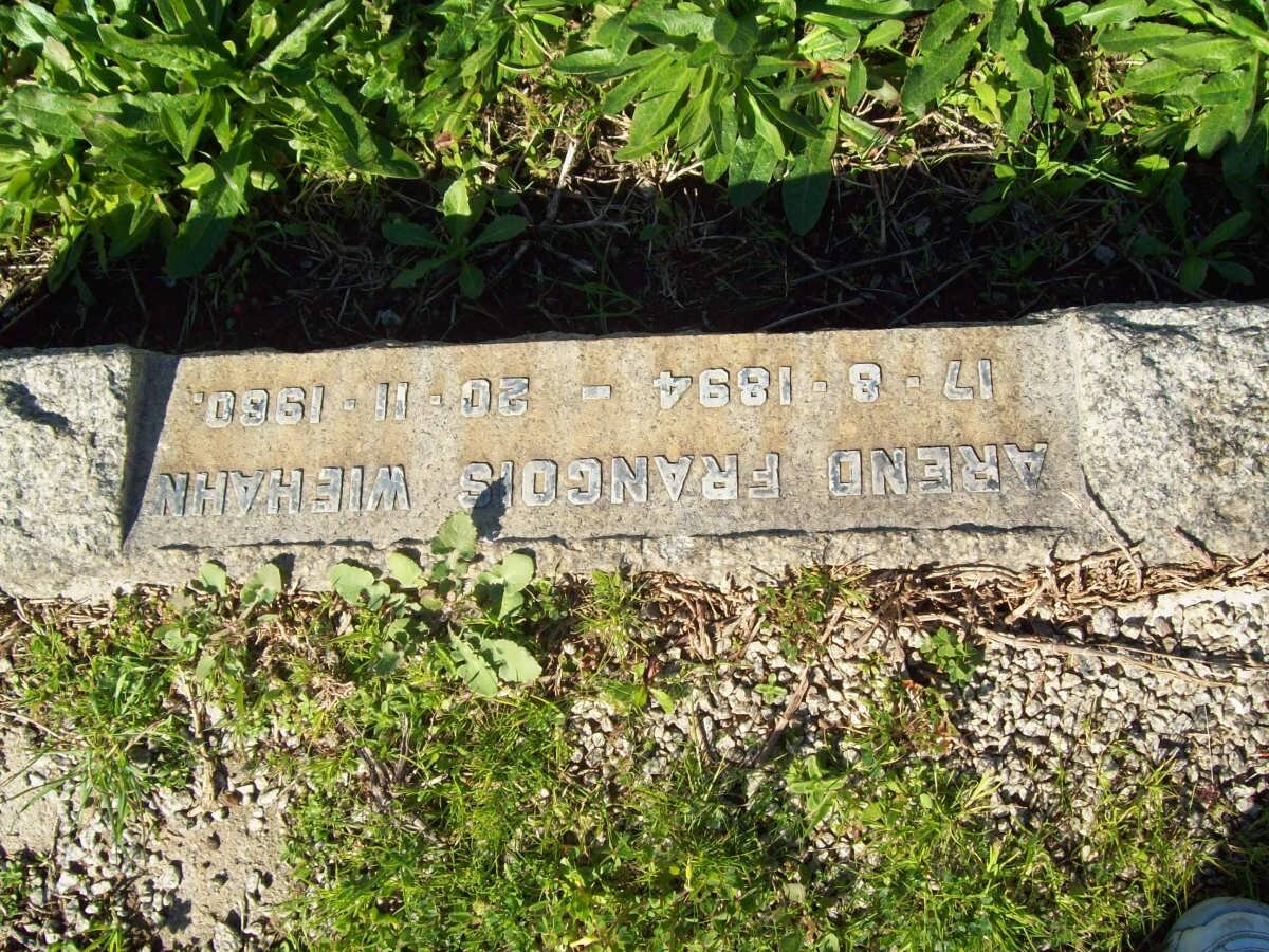 WIEHAHN Arend Francois 1894-1960