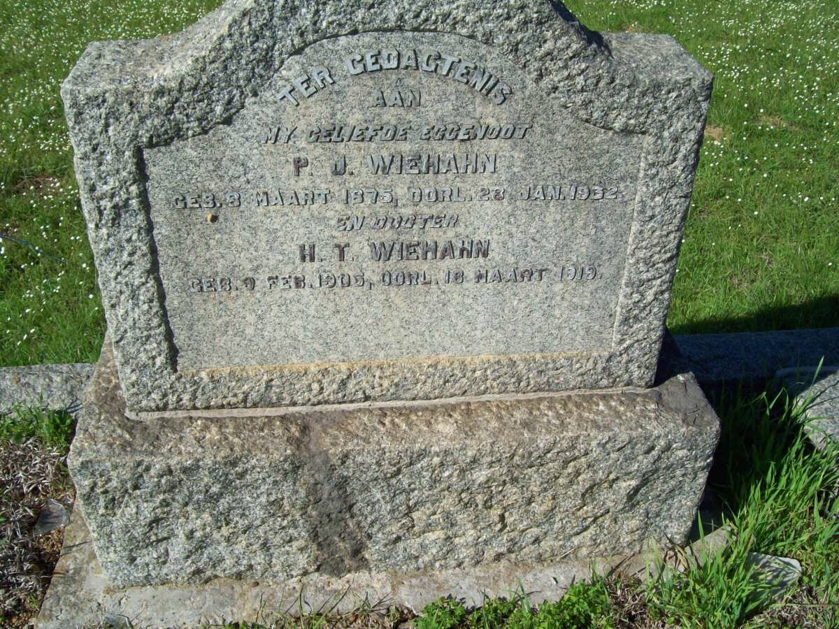 WIEHAHN P.J. 1875-1932 :: WIEHAHN H.T. 1905-1919