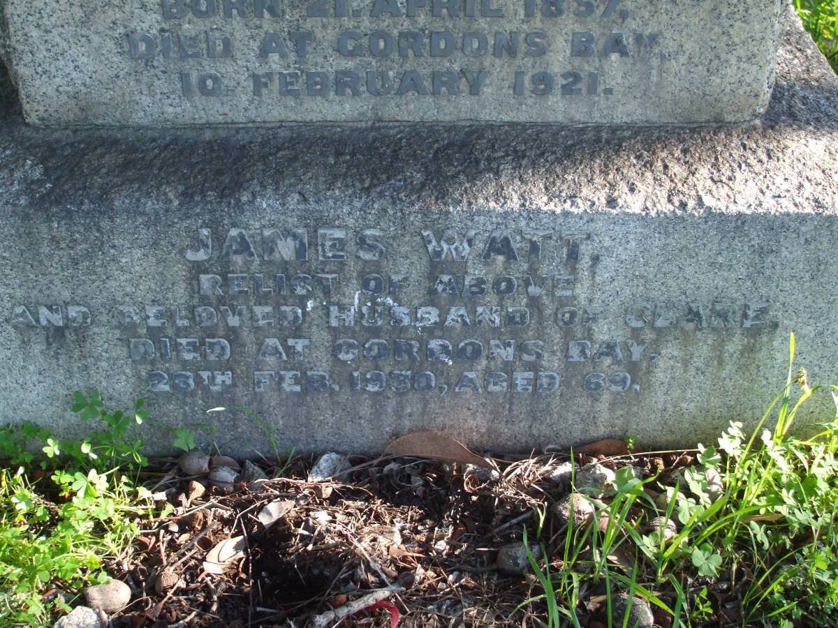 WATT James  -1930