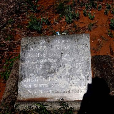 HASKINS Ernest William 1880-1953 & Florence Hannah Lydia HUBBARD 1880-1929