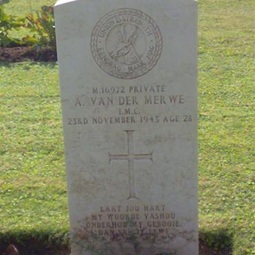 MERWE A., van der -1943