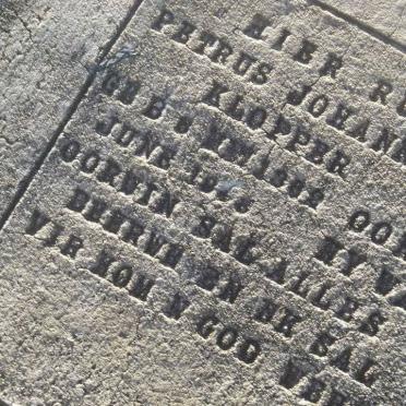 KLOPPER Petrus Johannes 1882-19??