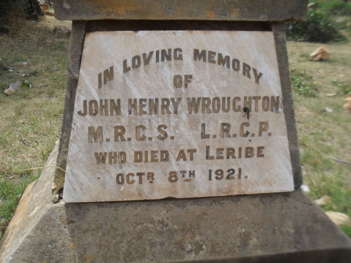 WROUGHTON John Henry -1921